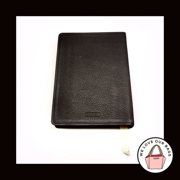 NEW VINTAGE COACH 1997 Black Glovetanned Leather Travel Atlas World & USA 4523 - Picture 3 of 15